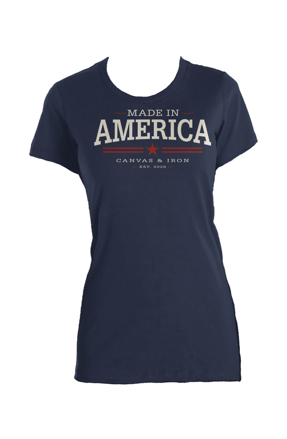 Ladies Made in USA Crew T Shirt