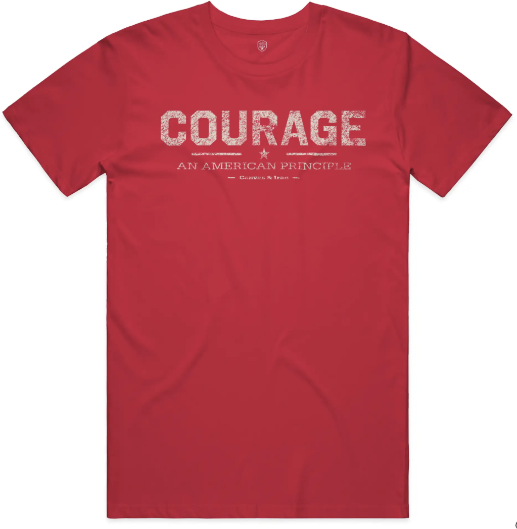 Courage Essential T-shirt with large front Courage graphic