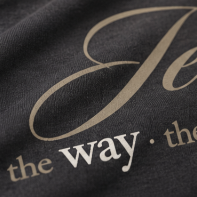 Close-up of Jesus The Way, The Truth, The Life graphic inspired by John 14:6