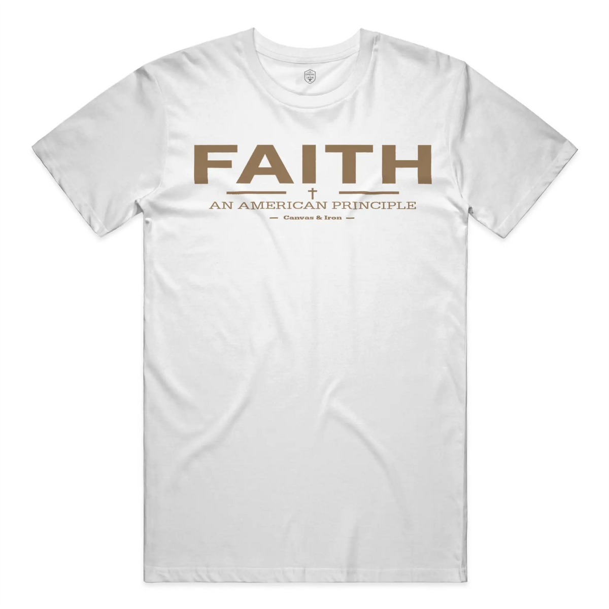 Faith Essential white T-shirt, front view