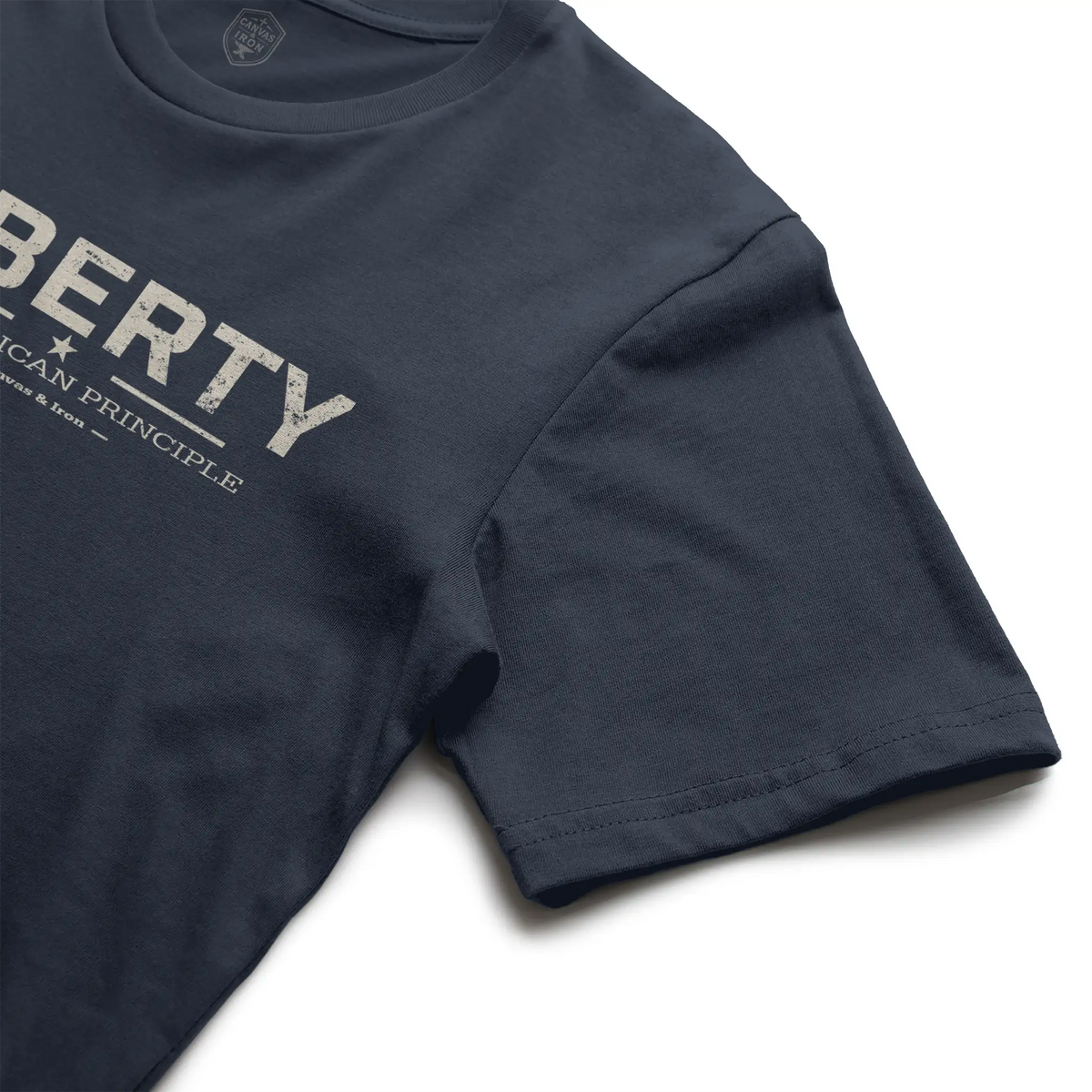 Liberty Essential T-shirt shown at an angle